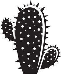 Prickly pear cactus icon vector illustration on white background