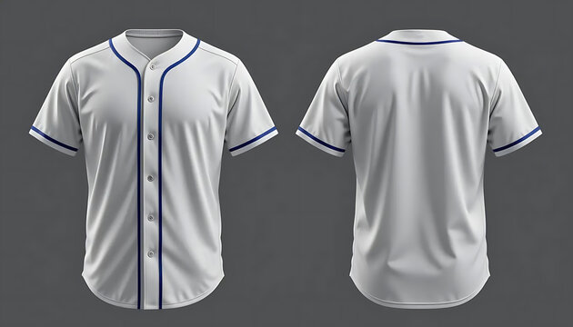 Baseball Jersey Display Front and Back on Neutral Background