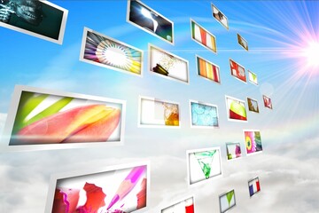 Screen collage showing lifestyle images