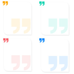 Fototapeta premium Bubble testimonial banner, quote, infographic. Social media post template designs for quotes. Empty speech bubbles, quote bubbles and text box