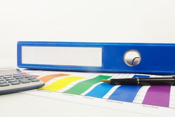 Business desk with documents