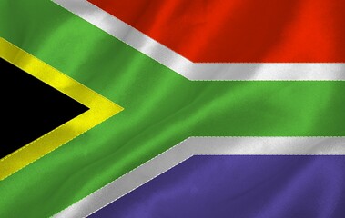 Close-up of South Africa against white background