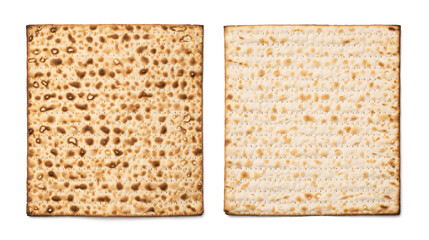 Matzo traditional jewish bread. Matzah, matzo, matzos. Matzoh, the jewish easter bread isolated on...