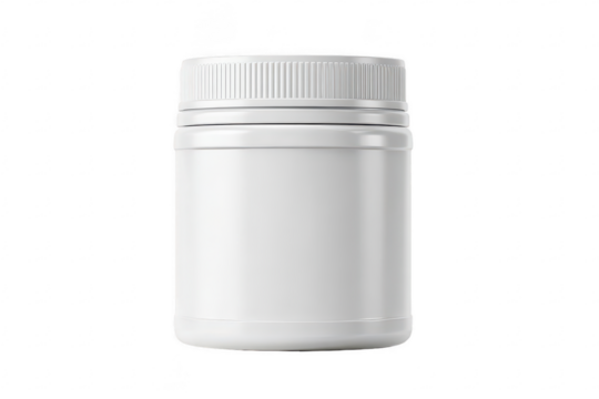 Blank white plastic jar with lid (1)