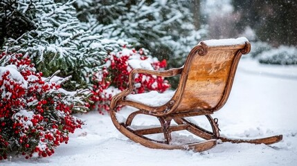 Nature's beauty is highlighted in this serene snowy environment.