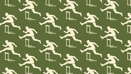 Vector seamless hurdles pattern 