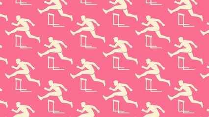 Vector seamless hurdles pattern 