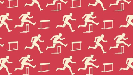 Vector seamless hurdles pattern 