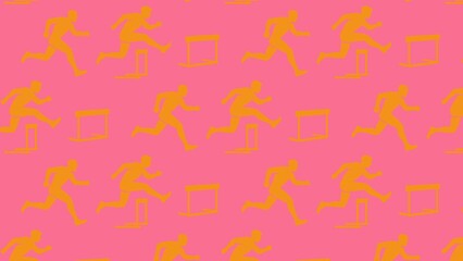 Vector seamless hurdles pattern 