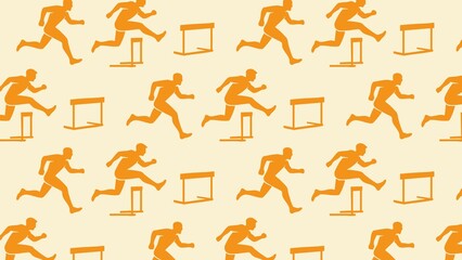 Vector seamless hurdles pattern 