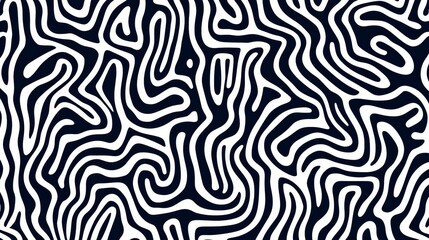 Stylish abstract art with a fluid line composition.