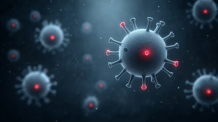 Futuristic nanobots engaging hiv virus in bloodstream advanced medical visualization in cellular environment for vaccine development