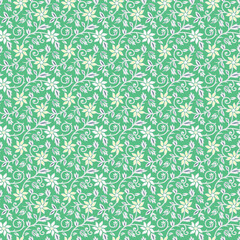 Classic Flower Pattern for Digital Textile Printing