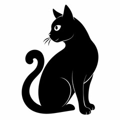 black cat vector illustration