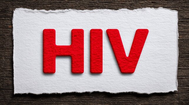 Medical symbolism of torn red paper exposing hiv virus text vaccine insights and blood cell representation in a gigapixel detail environment