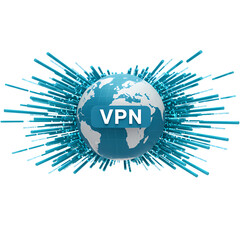 Fototapeta premium Unlock Global Access: Stunning VPN Visual