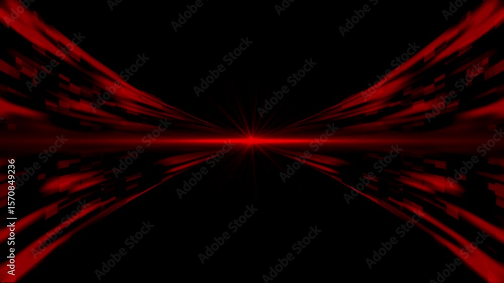Aufkleber red color shiny 3d flowing abstract big data sci-fi hi-tech design technology background
