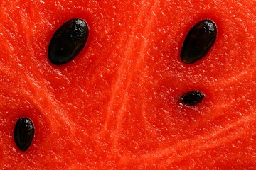 スイカ果肉と種の超マクロ｜Extreme Macro of Watermelon Flesh and Seeds