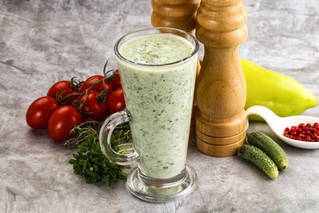 Fresh dietary detox cucumber smoothie