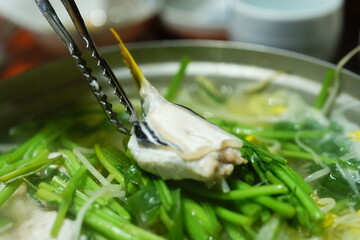 Traditional Korean Puffer Fish Soup (Bokjiri) at Surim Bokguk Restaurant in Seoul