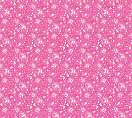 Classic Flower Pattern for Digital Textile Printing