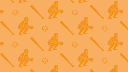Vector seamless baseball pattern 
