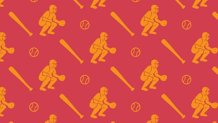 Vector seamless baseball pattern 