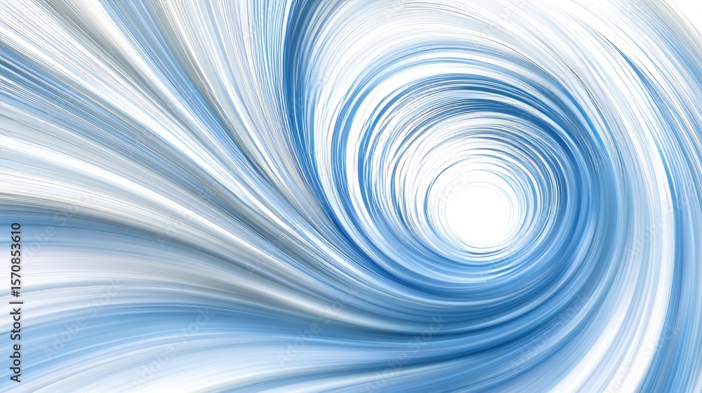 Poster elegant abstract vortex shape in light colors, symbolizing modern technology and digital data flow