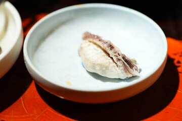 Traditional Korean Puffer Fish Soup (Bokjiri) at Surim Bokguk Restaurant in Seoul