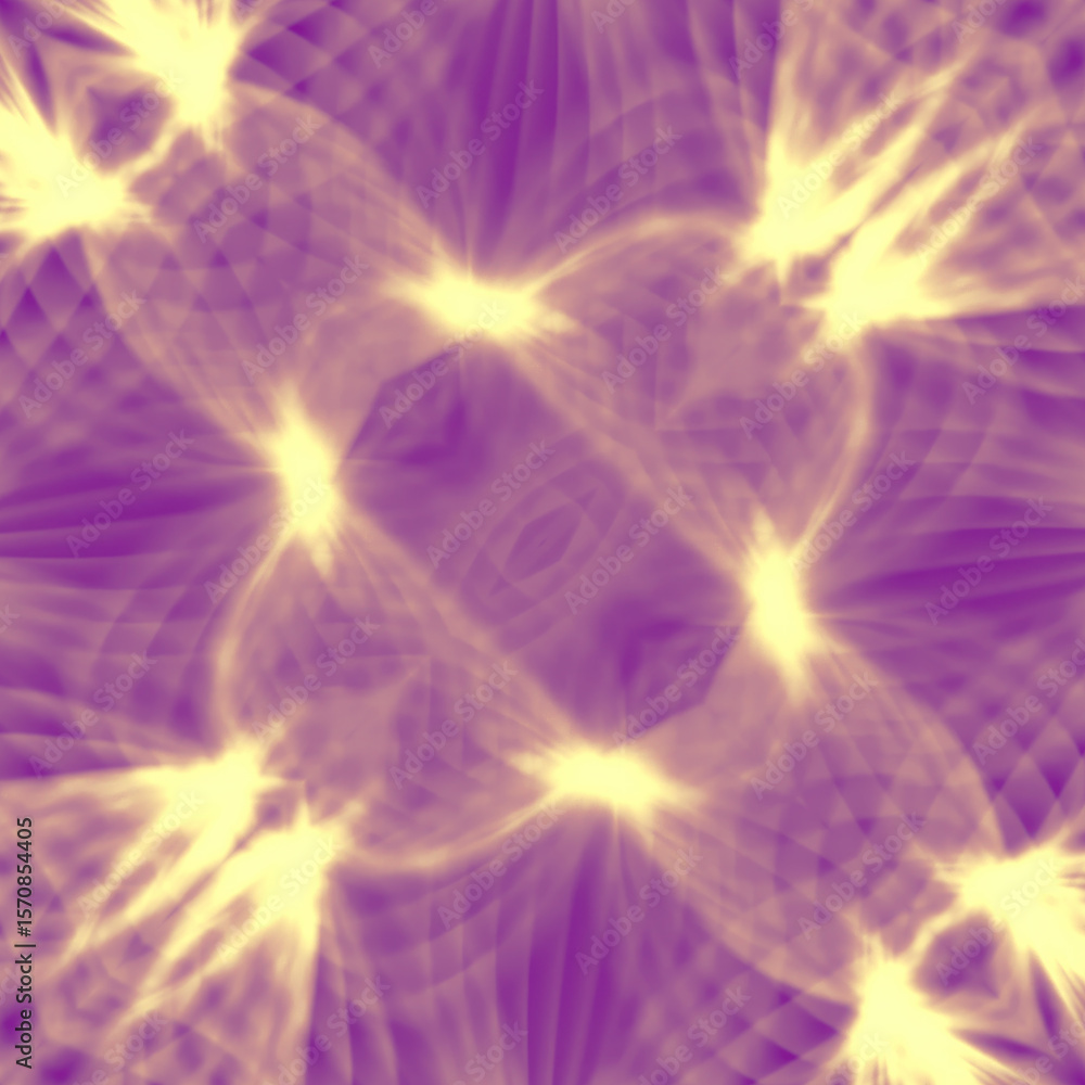 Poster Digital illustration of an abstract symmetrical shape resembling a mandala or flower. 3d rendering