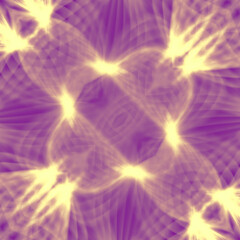 Digital illustration of an abstract symmetrical shape resembling a mandala or flower. 3d rendering