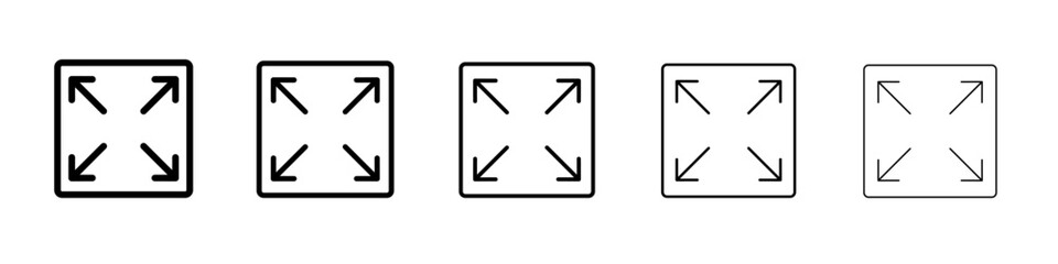 Full screen icon outline simple illustration isolated