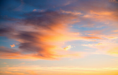 Gorgeous sunset fills the sky with hues of orange and purple, casting a warm glow over the peaceful...