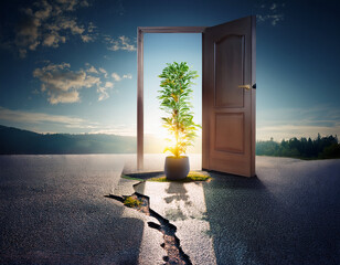 Life Concept. Existence survival . New life and hope concept image.