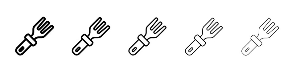 Garden fork icon outline simple illustration isolated