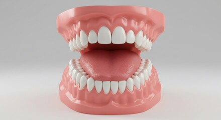 Fototapeta premium Dental Model Showing Healthy Teeth and Tongue for Educational Purposes