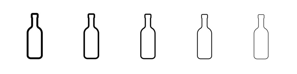 Glass bottle icon outline simple illustration isolated