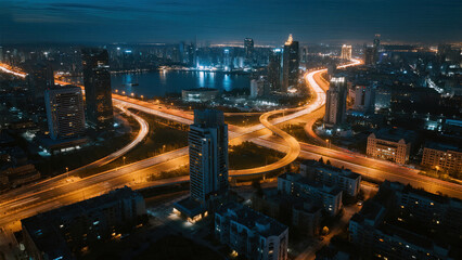Fototapeta premium traffic in hong kong at night