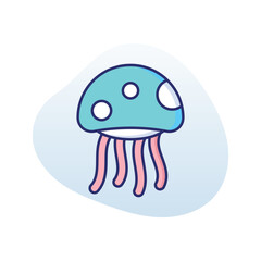 Jellyfish  Vector icon
