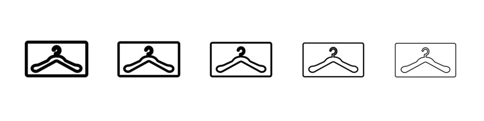 hanger icon outline simple illustration isolated