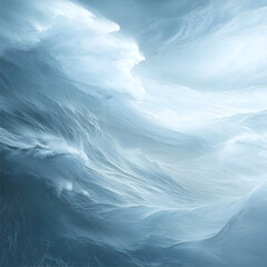 Obraz premium Abstract digital landscape, ethereal mountains, swirling clouds, background image, graphic design element