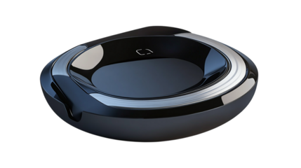 • A modern wireless charger designed for a car dashboard, isolated on white background in HD 