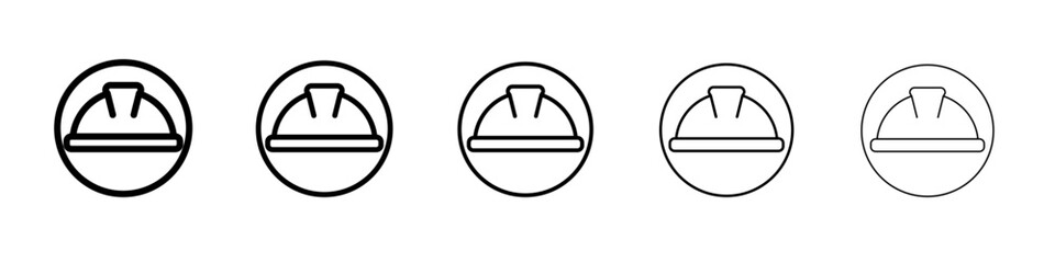 Helmet icon outline simple illustration isolated