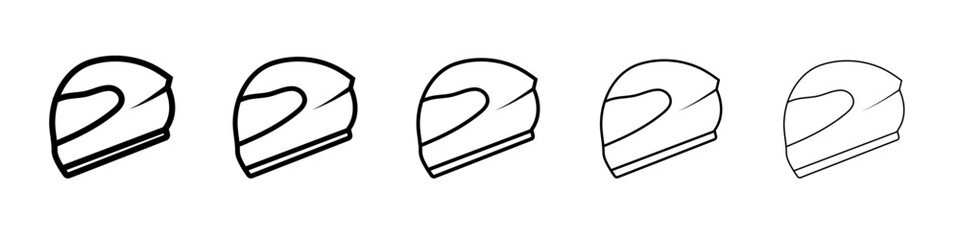 Helmet icon outline simple illustration isolated