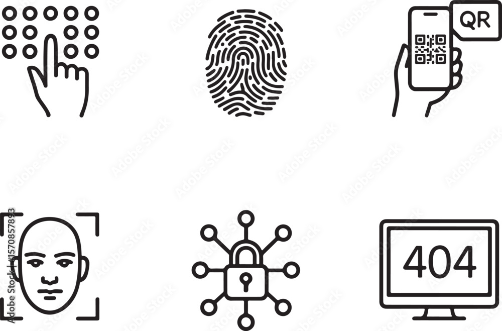 Poster digital security and authentication methods authentication through fingerprint face scan passcode an