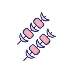 Obraz premium Brochette Vector icon