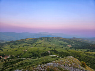 Panoramic Tuscan / Maremma Sunset from Monte Labbro