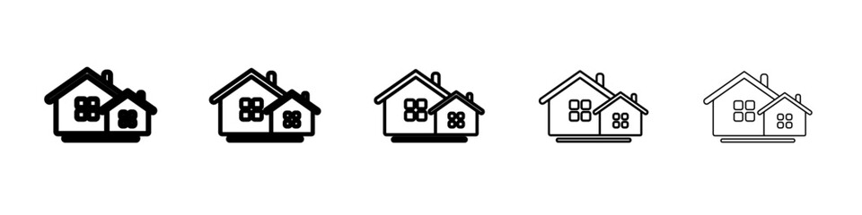 House icon outline simple illustration isolated