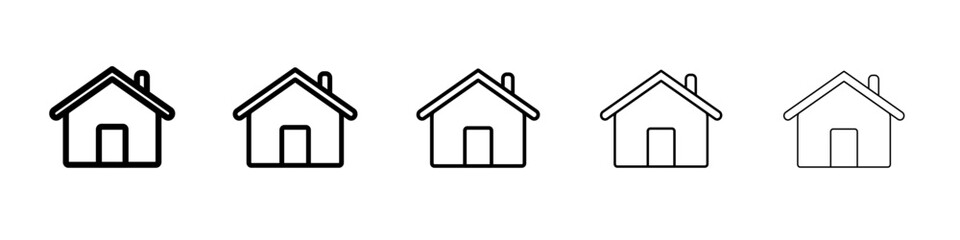 House icon outline simple illustration isolated