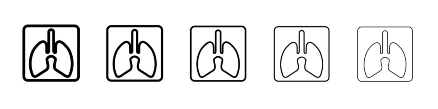 Human lungs icon outline simple illustration isolated